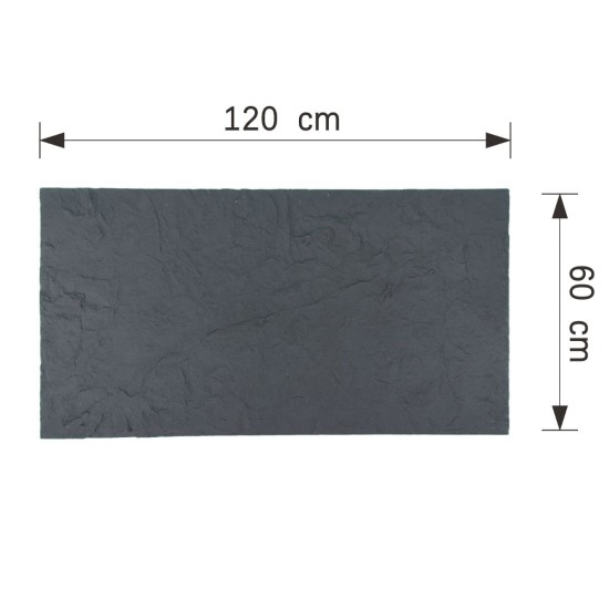 Set 10 panouri decorative din praf de piatra, Naimeed D7320, flexibile, ignifuge, strat protector ceramic, rezistente la razele UV, 120x60x0.2 cm, gri inchis Set 10 panouri decorative din praf de piatra, Naimeed D7320, flexibile, ignifuge, strat protector ceramic, rezistente la razele UV, 120x60x0.2 cm, gri inchis