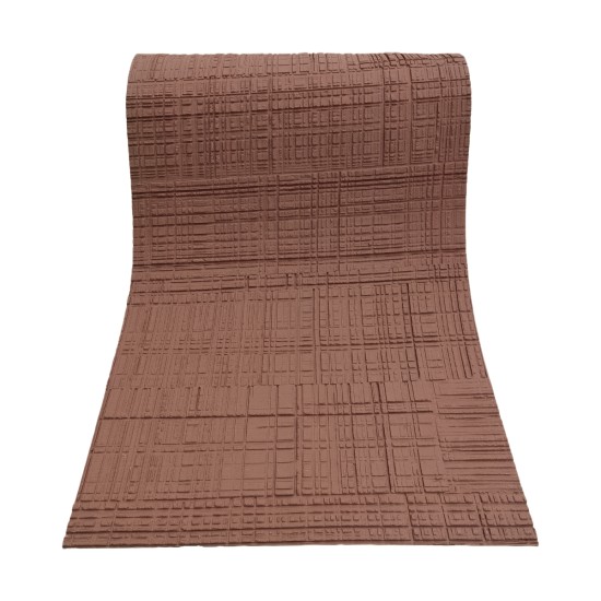 Set 10 panouri decorative din praf de piatra, Naimeed D7329, flexibile, ignifuge, strat protector ceramic, rezistente la razele UV, 120x60x0.2 cm, maro scortisoara