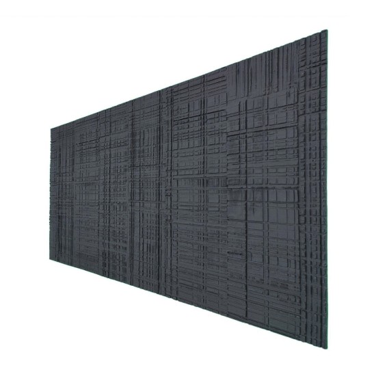 Set 12 panouri decorative din praf de piatra, Naimeed D7330, flexibile, ignifuge, strat protector ceramic, rezistente la razele UV, 120x60x0.2 cm, gri antracit