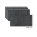 Set 10 panouri decorative din praf de piatra, Naimeed D7330, flexibile, ignifuge, strat protector ceramic, rezistente la razele UV, 120x60x0.2 cm, gri antracit