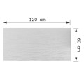 Set 14 panouri decorative din praf de piatra, Naimeed D7331, flexibile, ignifuge, strat protector ceramic, rezistente la razele UV, 120x60x0.2 cm, alb