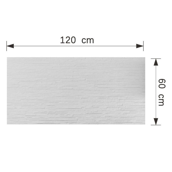 Set 14 panouri decorative din praf de piatra, Naimeed D7331, flexibile, ignifuge, strat protector ceramic, rezistente la razele UV, 120x60x0.2 cm, alb