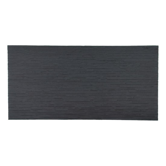 Set 16 panouri decorative din praf de piatra, Naimeed D7333, flexibile, ignifuge, strat protector ceramic, rezistente la razele UV, 120x60x0.2 cm, gri antracit