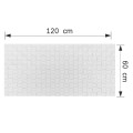 Set 9 panouri decorative din praf de piatra, Naimeed D7339, flexibile, ignifuge, strat protector ceramic, rezistente la razele UV, 120x60x0.2 cm, alb