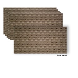 Set 6 panouri decorative din praf de piatra, Naimeed D7341, flexibile, ignifuge, strat protector ceramic, rezistente la razele UV, 120x60x0.2 cm, maro deschis Set 6 panouri decorative din praf de piatra, Naimeed D7341, flexibile, ignifuge, strat protector ceramic, rezistente la razele UV, 120x60x0.2 cm, maro deschis