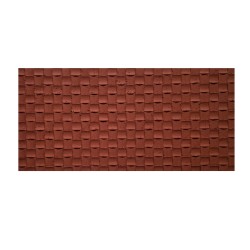 Set 9 panouri decorative din praf de piatra, Naimeed D7342, flexibile, ignifuge, strat protector ceramic, rezistente la razele UV, 120x60x0.2 cm, rosu caramiziu