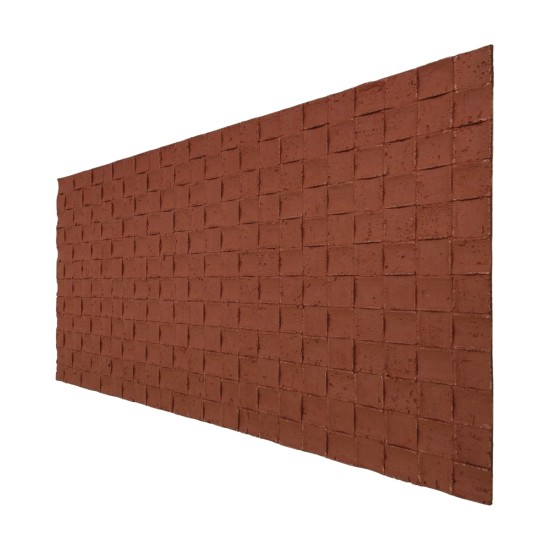 Set 9 panouri decorative din praf de piatra, Naimeed D7342, flexibile, ignifuge, strat protector ceramic, rezistente la razele UV, 120x60x0.2 cm, rosu caramiziu Set 9 panouri decorative din praf de piatra, Naimeed D7342, flexibile, ignifuge, strat protector ceramic, rezistente la razele UV, 120x60x0.2 cm, rosu caramiziu