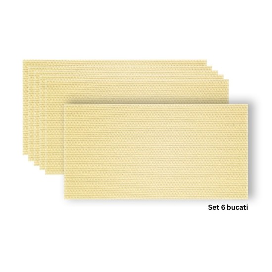 Set 6 panouri decorative din praf de piatra, Naimeed D7345, flexibile, ignifuge, strat protector ceramic, rezistente la razele UV, 120x60x0.2 cm, galben pal Set 6 panouri decorative din praf de piatra, Naimeed D7345, flexibile, ignifuge, strat protector ceramic, rezistente la razele UV, 120x60x0.2 cm, galben pal