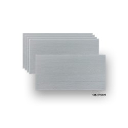 Set 16 panouri decorative din praf de piatra, Naimeed D7348, ignifuge, strat protector ceramic, rezistente la razele UV, 120x60x0.2 cm, gri pastel
