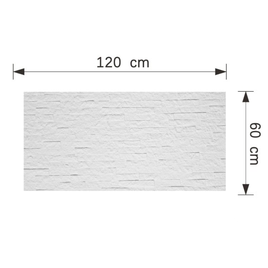Set 12 panouri decorative din praf de piatra, Naimeed D7350, flexibile, ignifuge, strat protector ceramic, rezistente la razele UV, 120x60x0.2 cm, alb Set 12 panouri decorative din praf de piatra, Naimeed D7350, flexibile, ignifuge, strat protector ceramic, rezistente la razele UV, 120x60x0.2 cm, alb
