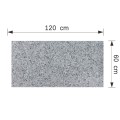 Set 16 panouri decorative din praf de piatra, Naimeed D7353, ignifuge, strat protector ceramic, rezistente la razele UV, 120x60x0.2 cm, gri granit
