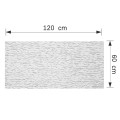 Set 12 panouri decorative din praf de piatra, Naimeed D7356, flexibile, ignifuge, strat protector ceramic, rezistente la razele UV, 120x60x0.2 cm, alb Set 12 panouri decorative din praf de piatra, Naimeed D7356, flexibile, ignifuge, strat protector ceramic, rezistente la razele UV, 120x60x0.2 cm, alb