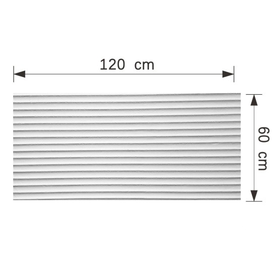 Set 10 panouri decorative din praf de piatra, Naimeed D7359, flexibile, ignifuge, strat protector ceramic, rezistente la razele UV, 120x60x0.2 cm, alb Set 10 panouri decorative din praf de piatra, Naimeed D7359, flexibile, ignifuge, strat protector ceramic, rezistente la razele UV, 120x60x0.2 cm, alb