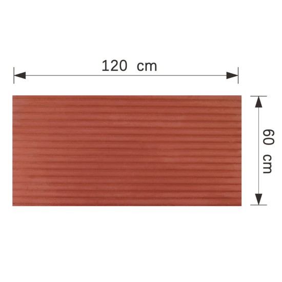 Set 12 panouri decorative din praf de piatra, Naimeed D7361, flexibile, ignifuge, strat protector ceramic, rezistente la razele UV, 120x60x0.2 cm, rosu caramiziu Set 12 panouri decorative din praf de piatra, Naimeed D7361, flexibile, ignifuge, strat protector ceramic, rezistente la razele UV, 120x60x0.2 cm, rosu caramiziu