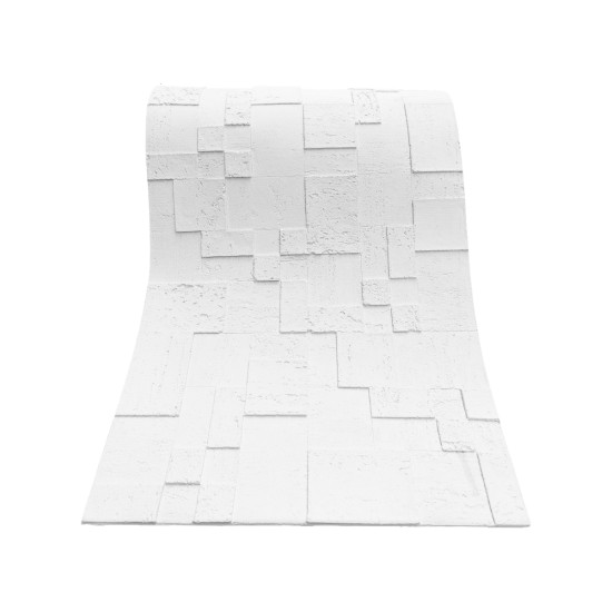 Set 6 panouri decorative din praf de piatra, Naimeed D7362, flexibile, ignifuge, strat protector ceramic, rezistente la razele UV, 120x60x0.2 cm, alb Set 6 panouri decorative din praf de piatra, Naimeed D7362, flexibile, ignifuge, strat protector ceramic, rezistente la razele UV, 120x60x0.2 cm, alb