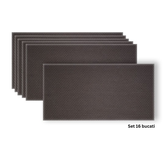 Set 16 panouri decorative din praf de piatra, Naimeed D7346, flexibile, ignifuge, strat protector ceramic, rezistente la razele UV, 120x60x0.2 cm, gri antracit Set 16 panouri decorative din praf de piatra, Naimeed D7346, flexibile, ignifuge, strat protector ceramic, rezistente la razele UV, 120x60x0.2 cm, gri antracit