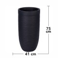 Ghiveci ecologic, Eco-friendly, Naimeed D6339, Mare, din materiale minerale, Negru, 75X41x41cm Ghiveci ecologic, Eco-friendly, Naimeed D6339, Mare, din materiale minerale, Negru, 75X41x41cm