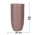 Ghiveci ecologic, Eco-friendly, Naimeed D6340, Mic, din materiale minerale, Maro, 68x30x30cm