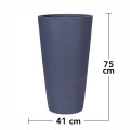 Ghiveci ecologic, Eco-friendly, Naimeed D6341, Mare, din materiale minerale, Gri, 75X41x41cm Ghiveci ecologic, Eco-friendly, Naimeed D6341, Mare, din materiale minerale, Gri, 75X41x41cm