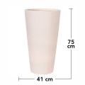 Ghiveci ecologic, Eco-friendly, Naimeed D6342, Mare, din materiale minerale, Crem, 75X41x41cm Ghiveci ecologic, Eco-friendly, Naimeed D6342, Mare, din materiale minerale, Crem, 75X41x41cm
