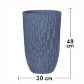 Ghiveci ecologic, Eco-friendly, Naimeed D6344, Mic, din materiale minerale, Gri, 48x30x30cm