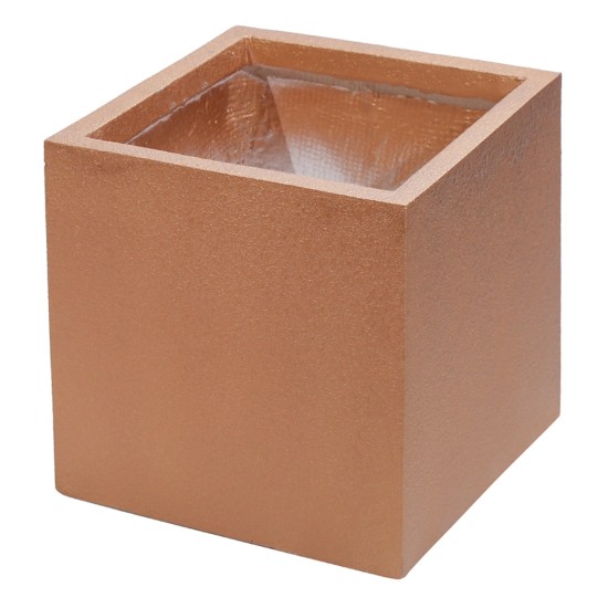 Ghiveci ecologic, Eco-friendly, Naimeed D6345, Mare, din materiale minerale, Maro, 50x50x50cm