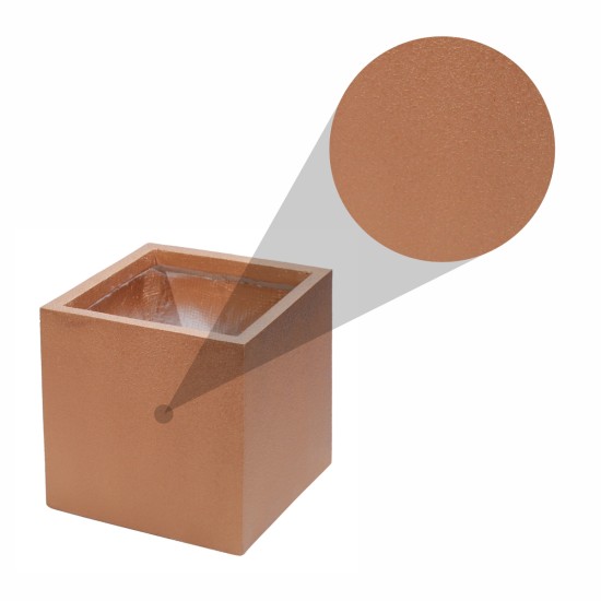 Ghiveci ecologic, Eco-friendly, Naimeed D6345, Mediu, din materiale minerale, Maro, 40x40x40cm