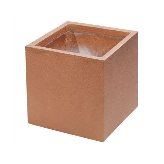 Ghiveci ecologic, Eco-friendly, Naimeed D6345, Mic, din materiale minerale, Maro, 30x30x30cm