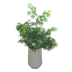 Ghiveci ecologic, Eco-friendly, Naimeed D6352, Mic, din materiale minerale, Crem, 28x25x25cm
