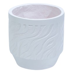 Ghiveci ecologic, Eco-friendly, Naimeed D6360, Mare, din materiale minerale, Alb, 40x39x39cm