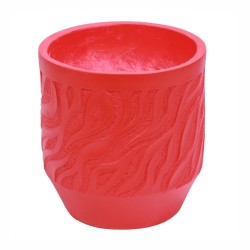 Ghiveci ecologic, Eco-friendly, Naimeed D6361, Mediu, din materiale minerale, Rosu, 34x32x32cm