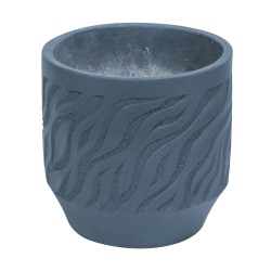 Ghiveci ecologic, Eco-friendly, Naimeed D6362, Mediu, din materiale minerale, Gri, 34x32x32cm