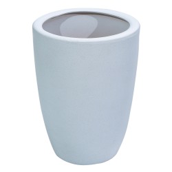 Ghiveci ecologic, Eco-friendly, Naimeed D6365, Mare, din materiale minerale, Gri, 48x39x39cm