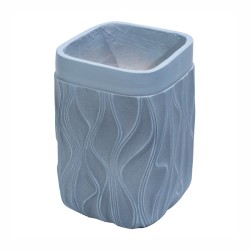 Ghiveci ecologic, Eco-friendly, Naimeed D6368, Mic, din materiale minerale, Gri, 36x25,5x25,5cm