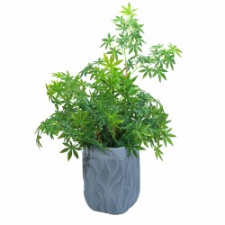 Ghiveci ecologic, Eco-friendly, Naimeed D6368, Mic, din materiale minerale, Gri, 36x25,5x25,5cm