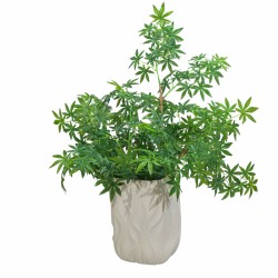 Ghiveci ecologic, Eco-friendly, Naimeed D6369, Mare, din materiale minerale, Crem, 47x33x33cm