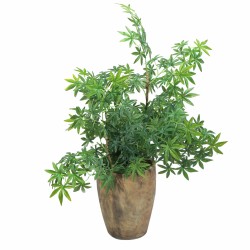 Ghiveci ecologic, Eco-friendly, Naimeed D6371, Mic, din materiale minerale, Maro, 32x26x26cm