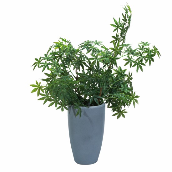 Ghiveci ecologic, Eco-friendly, Naimeed D6372, Mic, din materiale minerale, Gri, 32x26x26cm