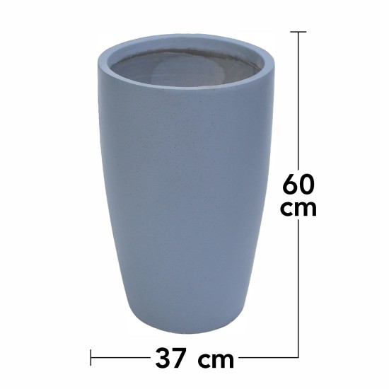 Ghiveci ecologic, Eco-friendly, Naimeed D6372, Mare, din materiale minerale, Gri, 60x37x37cm