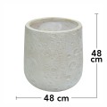 Ghiveci ecologic, Eco-friendly, Naimeed D6373, Mare, din materiale minerale, Gri, 48x48x48cm Ghiveci ecologic, Eco-friendly, Naimeed D6373, Mare, din materiale minerale, Gri, 48x48x48cm