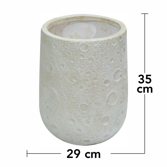 Ghiveci ecologic, Eco-friendly, Naimeed D6373, Mic, din materiale minerale, Gri, 39x29x29cm