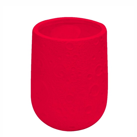 Ghiveci ecologic, Eco-friendly, Naimeed D6374, Mic, din materiale minerale, Rosu, 39x29x29cm