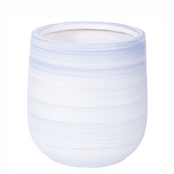 Ghiveci ecologic, Eco-friendly, Naimeed D6376, Mic, din materiale minerale, Albastru, 26x23x23cm