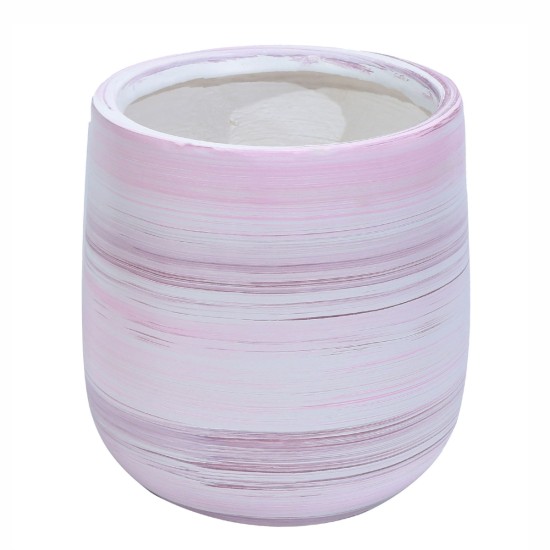 Ghiveci ecologic, Eco-friendly, Naimeed D6377, Mediu, din materiale minerale, Roz, 37x30x30cm