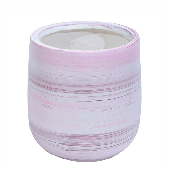 Ghiveci ecologic, Eco-friendly, Naimeed D6377, Mic, din materiale minerale, Roz, 26x23x23cm