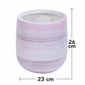 Ghiveci ecologic, Eco-friendly, Naimeed D6377, Mic, din materiale minerale, Roz, 26x23x23cm