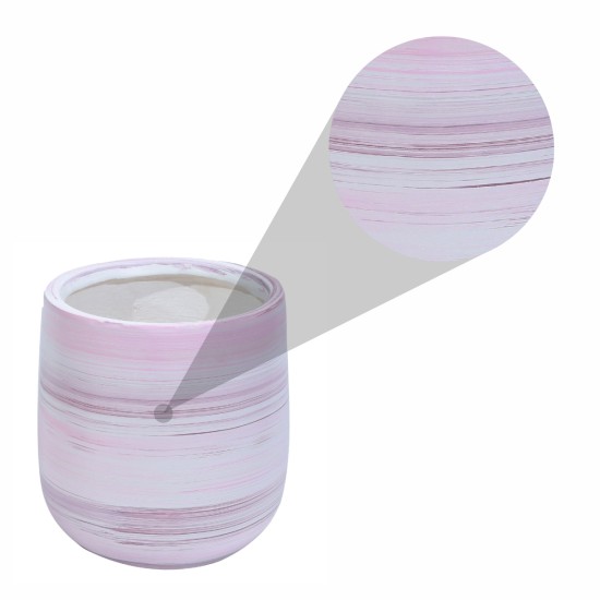 Ghiveci ecologic, Eco-friendly, Naimeed D6377, Mare, din materiale minerale, Roz, 46x39x39cm