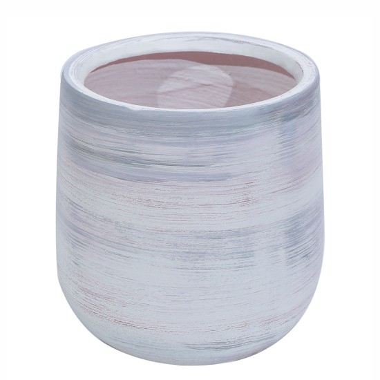 Ghiveci ecologic, Eco-friendly, Naimeed D6378, Mediu, din materiale minerale, Gri, 37x30x30cm