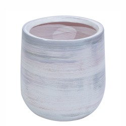 Ghiveci ecologic, Eco-friendly, Naimeed D6378, Mic, din materiale minerale, Gri, 26x23x23cm