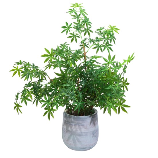 Ghiveci ecologic, Eco-friendly, Naimeed D6378, Mare, din materiale minerale, Gri, 46x39x39cm